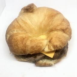 Croissant with Sausage Egg and Cheese