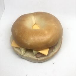 Plain Bagel with Ham, Egg and Cheese