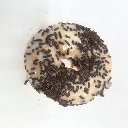 White Iced Cake with Chocolate Sprinkles